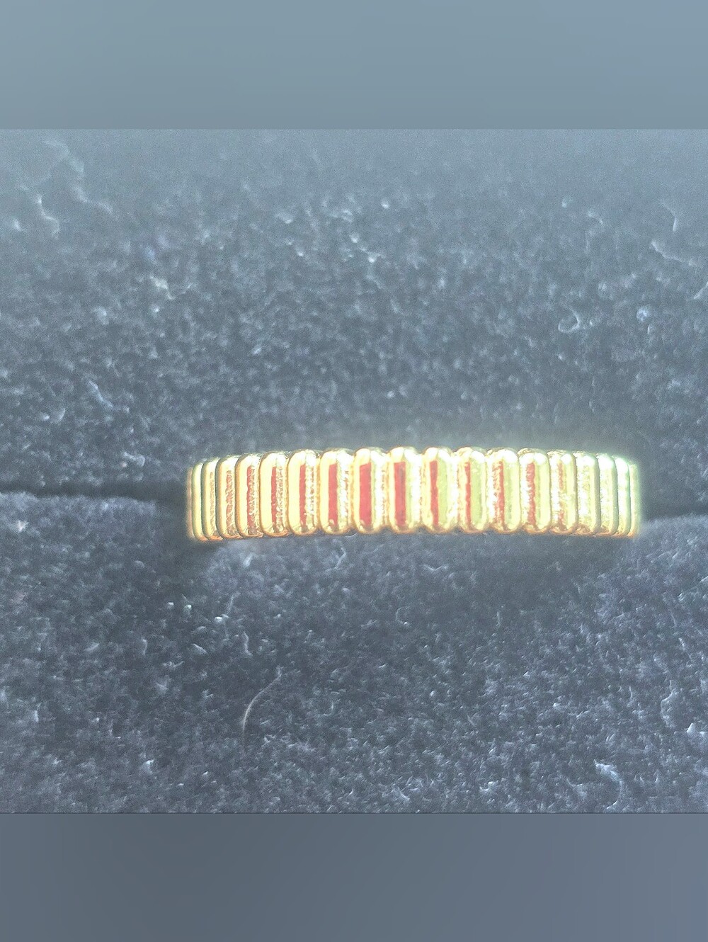Alex and Ani Gold Ribbed Eternity Stack Ring Sz 7